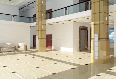 5A写字楼大堂地板砖拼花效果图案在室内装修中的运用